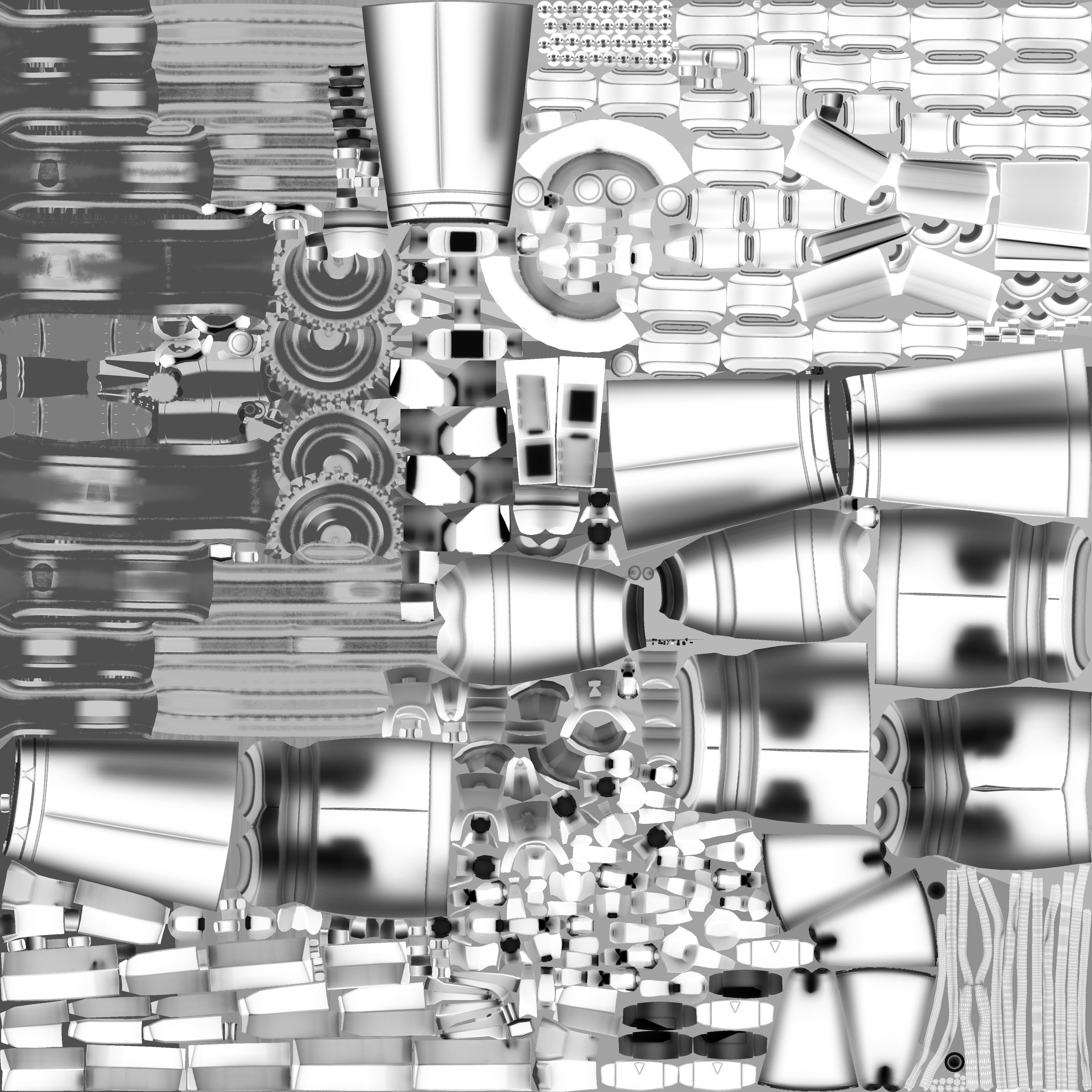 Robotic Arm Prosthetics Low-poly 3D model_5