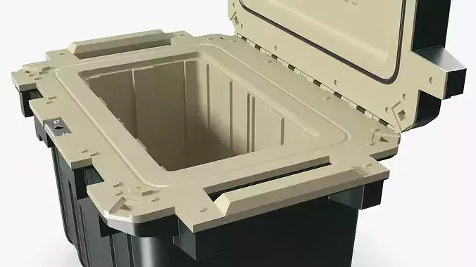 Pelican Elite 50 Quart Cooler Box with Insulated Walls 3D model 5
