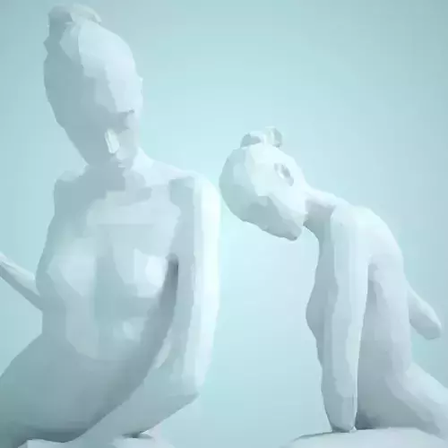 Fashion Girl Sitting Down Posing