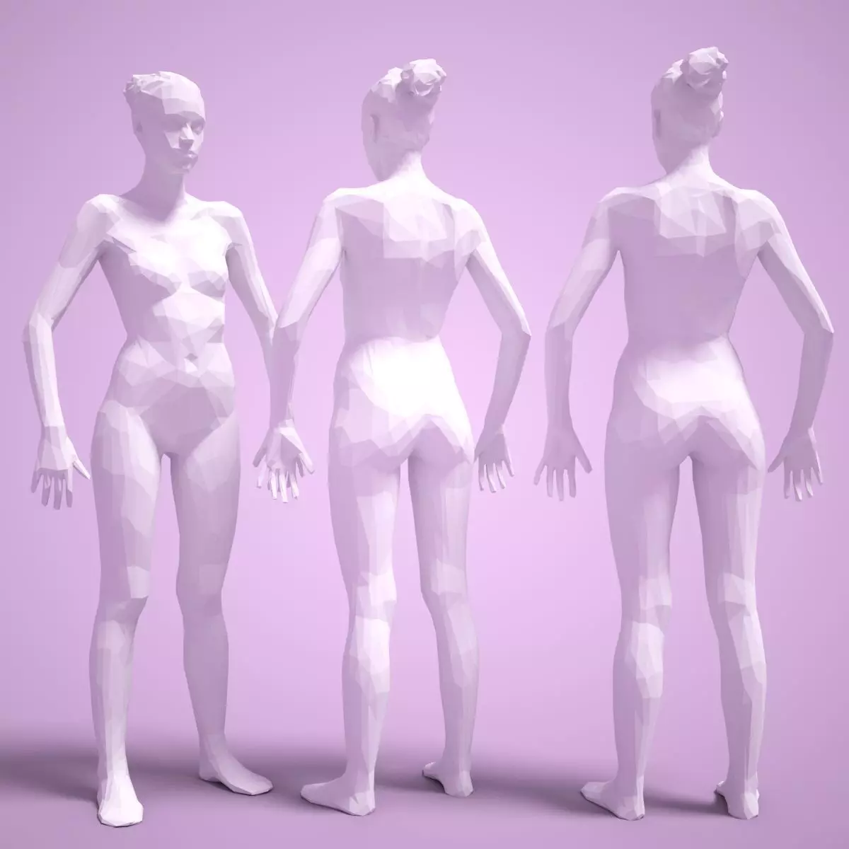 A-Pose Girl Nude 3D print model
