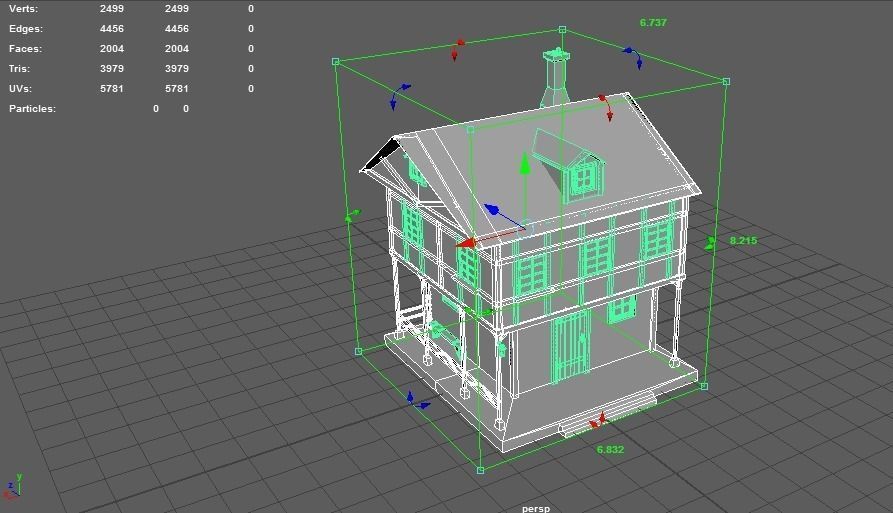 Medieval house A PBR Low-poly 3D model_10