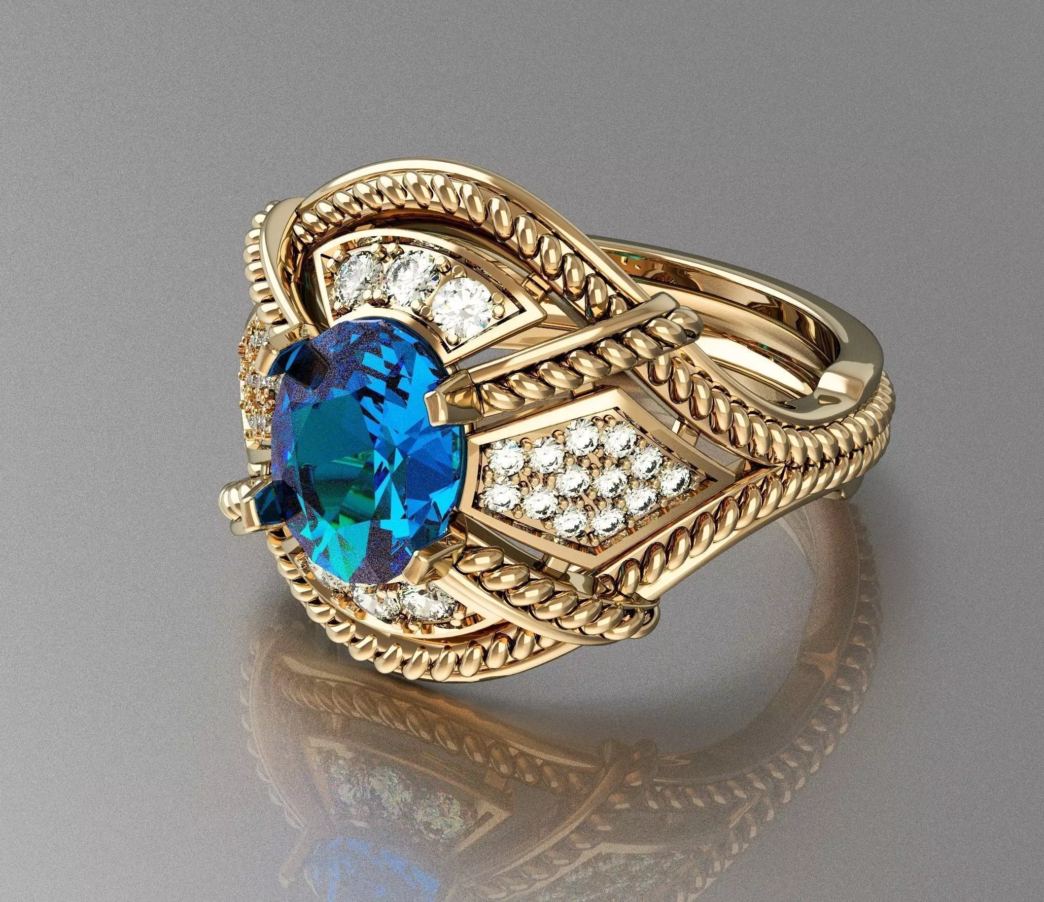 Ring Trifari  3D print model_0