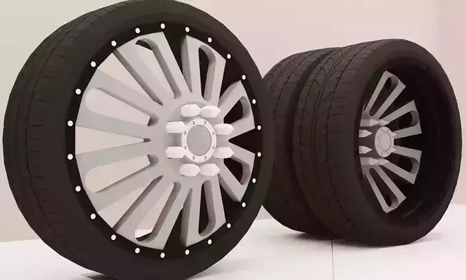 tire wheels 3D print model