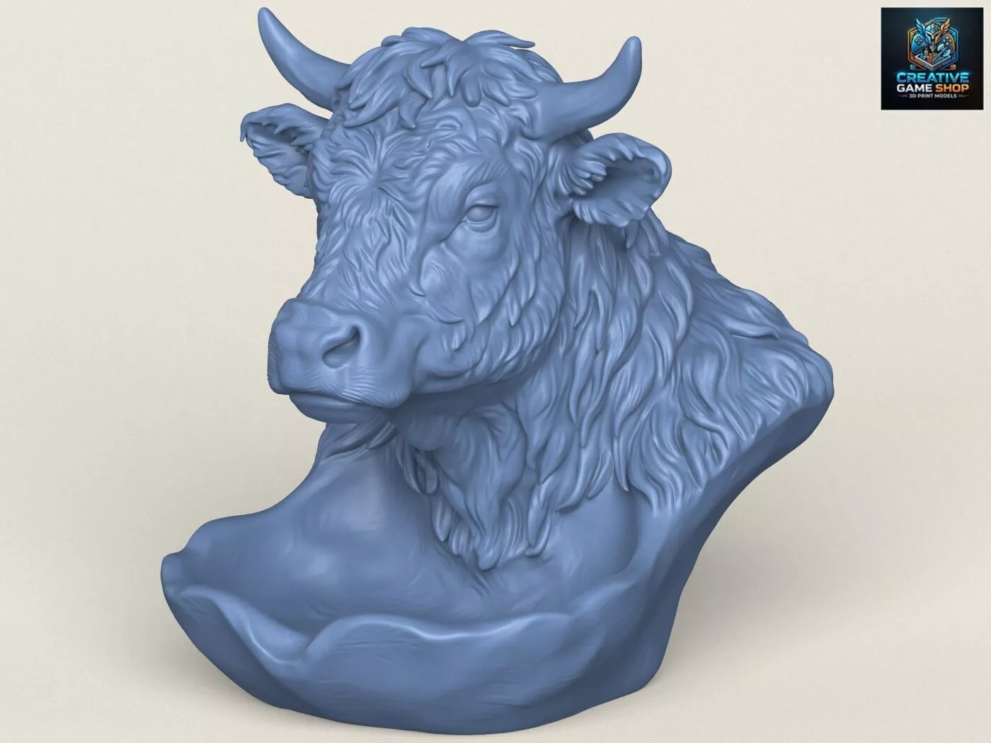 Cow Head Decorative Object Holder 3D print model