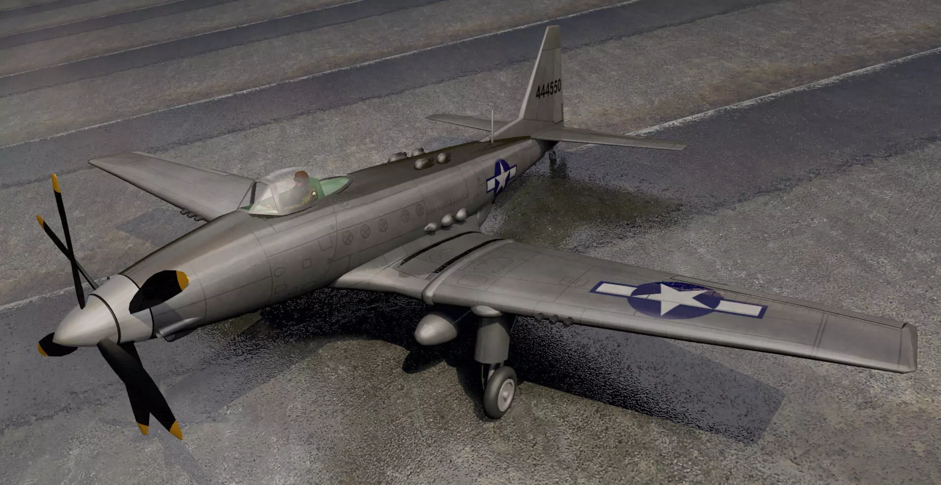 Fisher P-75 Eagle 3D model
