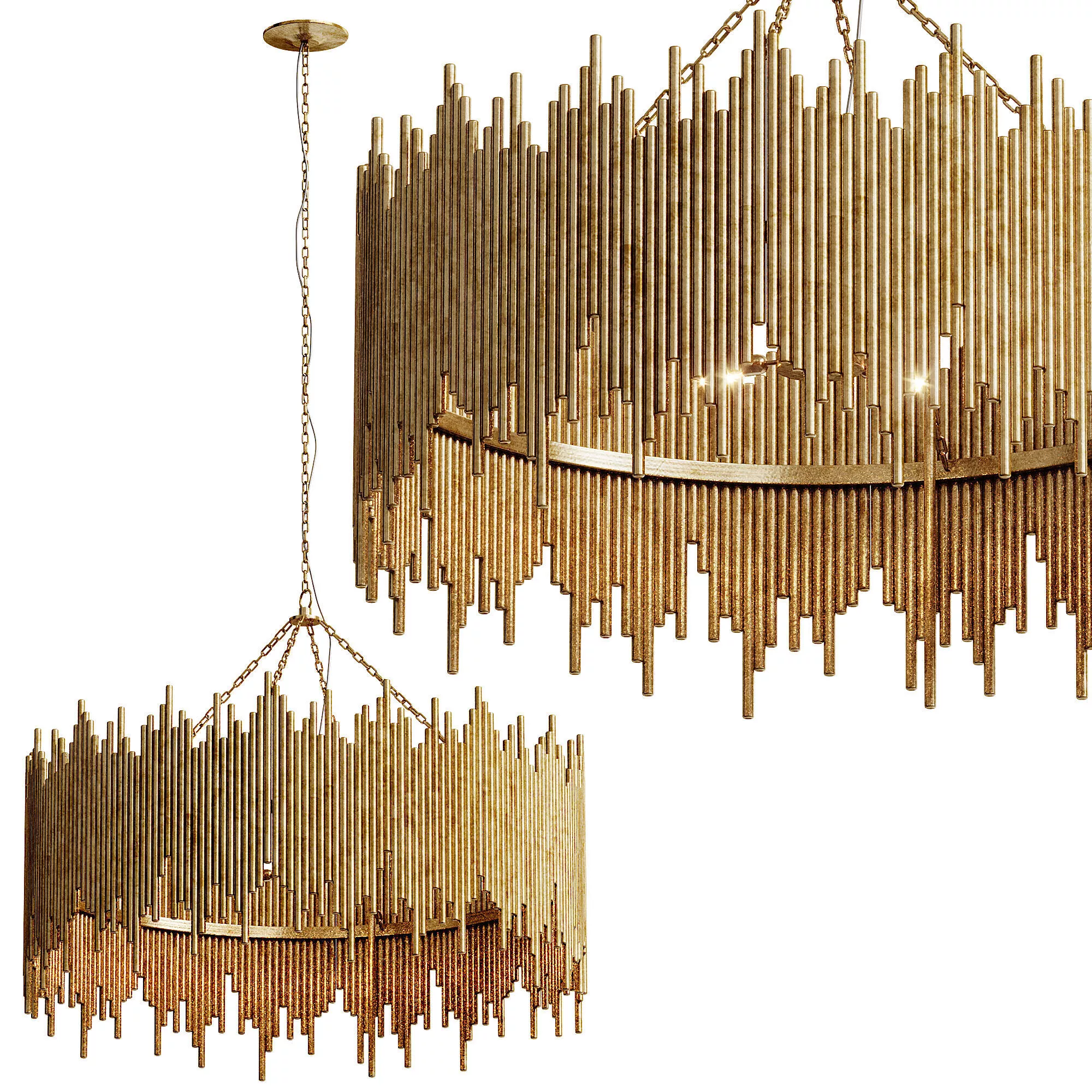 Prescott One Layer Light Chandelier 3D model