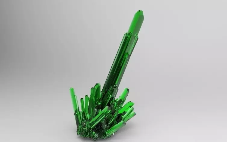 Crystal Emerald Quartz 02 3D model_0