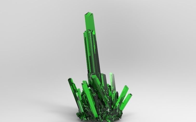 Crystal Emerald Quartz 02 3D model_2