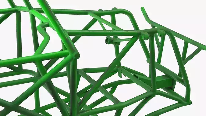Reinforced Monster Truck Tube Frame 3D model 6