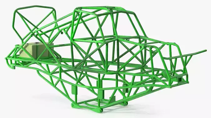 Reinforced Monster Truck Tube Frame 3D model 3