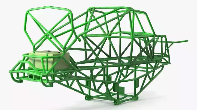 Reinforced Monster Truck Tube Frame 3D model 4
