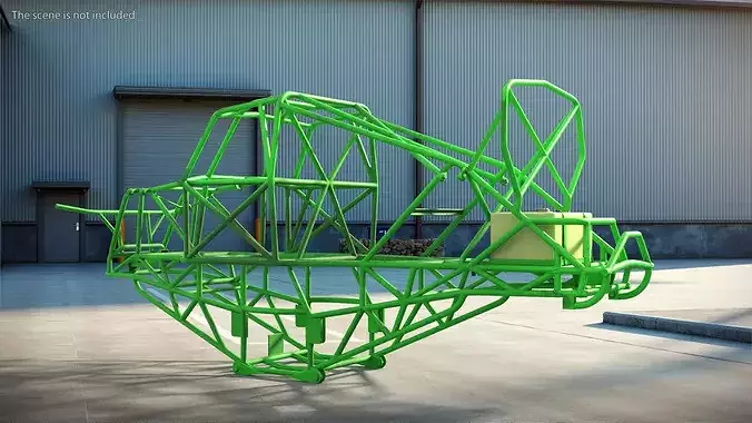 Reinforced Monster Truck Tube Frame 3D model 2