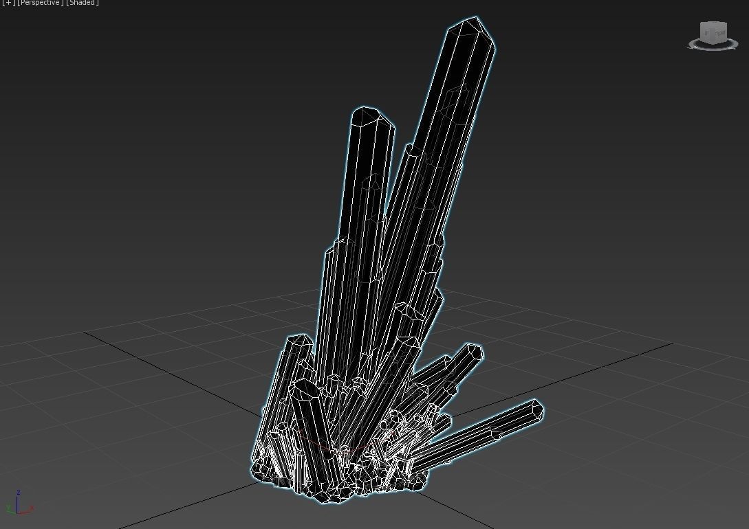 Crystal Emerald Quartz 03 3D model_1