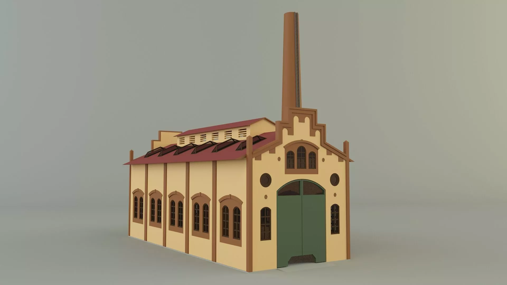 factory building 3D model