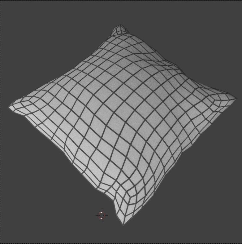 Pillow with yellow spots Free low-poly 3D model_4