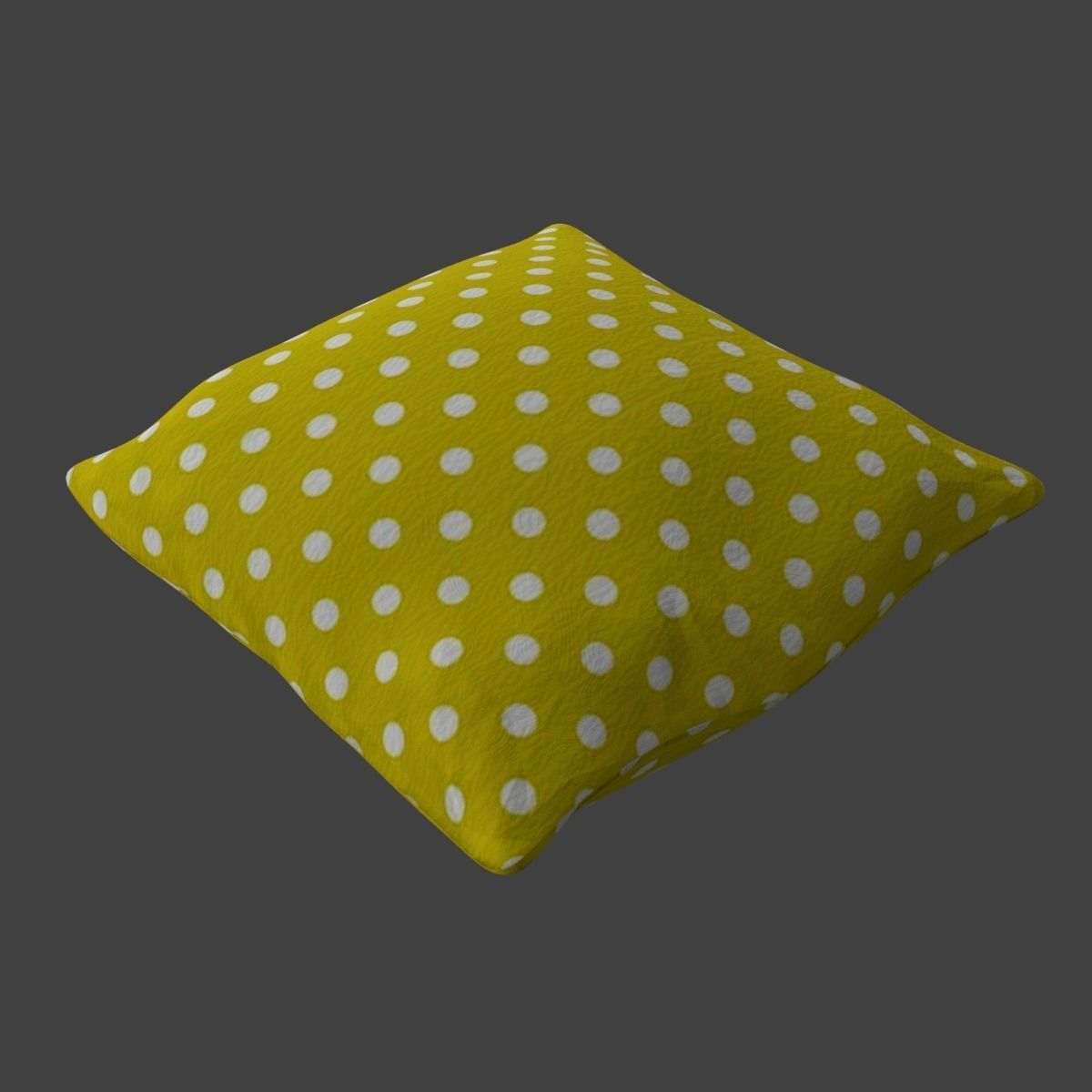 Pillow with yellow spots Free low-poly 3D model_2