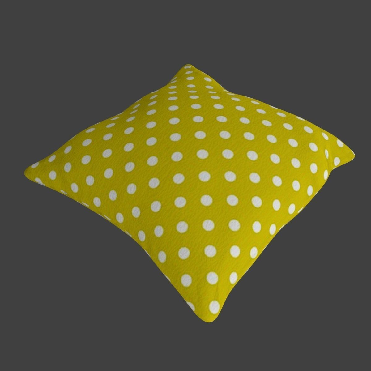 Pillow with yellow spots Free low-poly 3D model_1