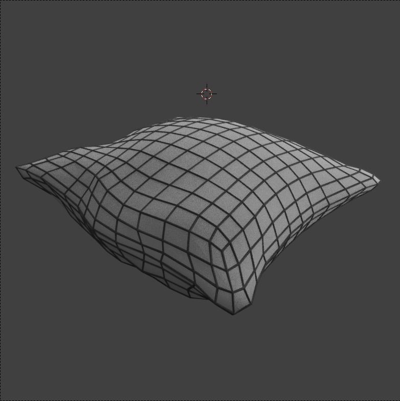 Pillow with yellow spots Free low-poly 3D model_5