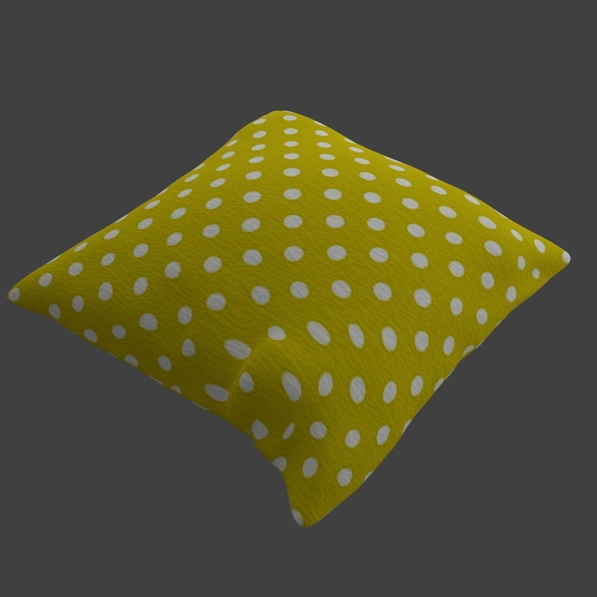 Pillow with yellow spots Free low-poly 3D model_8