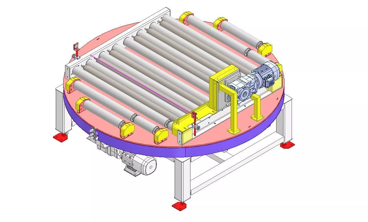 Rotary roller conveyors 3D model