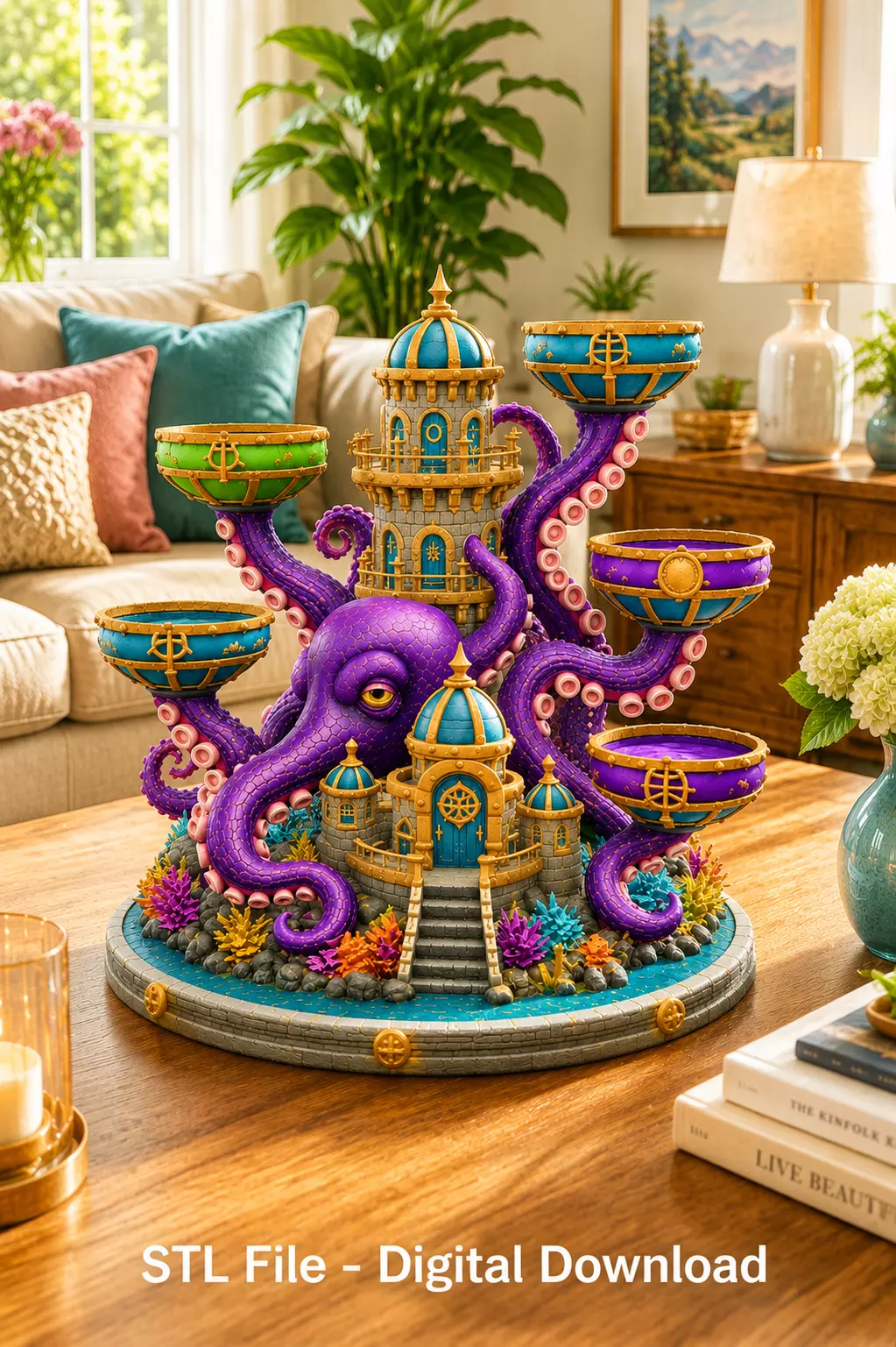 Kraken Citadel Organizer STL File for 3D Print 3D print model