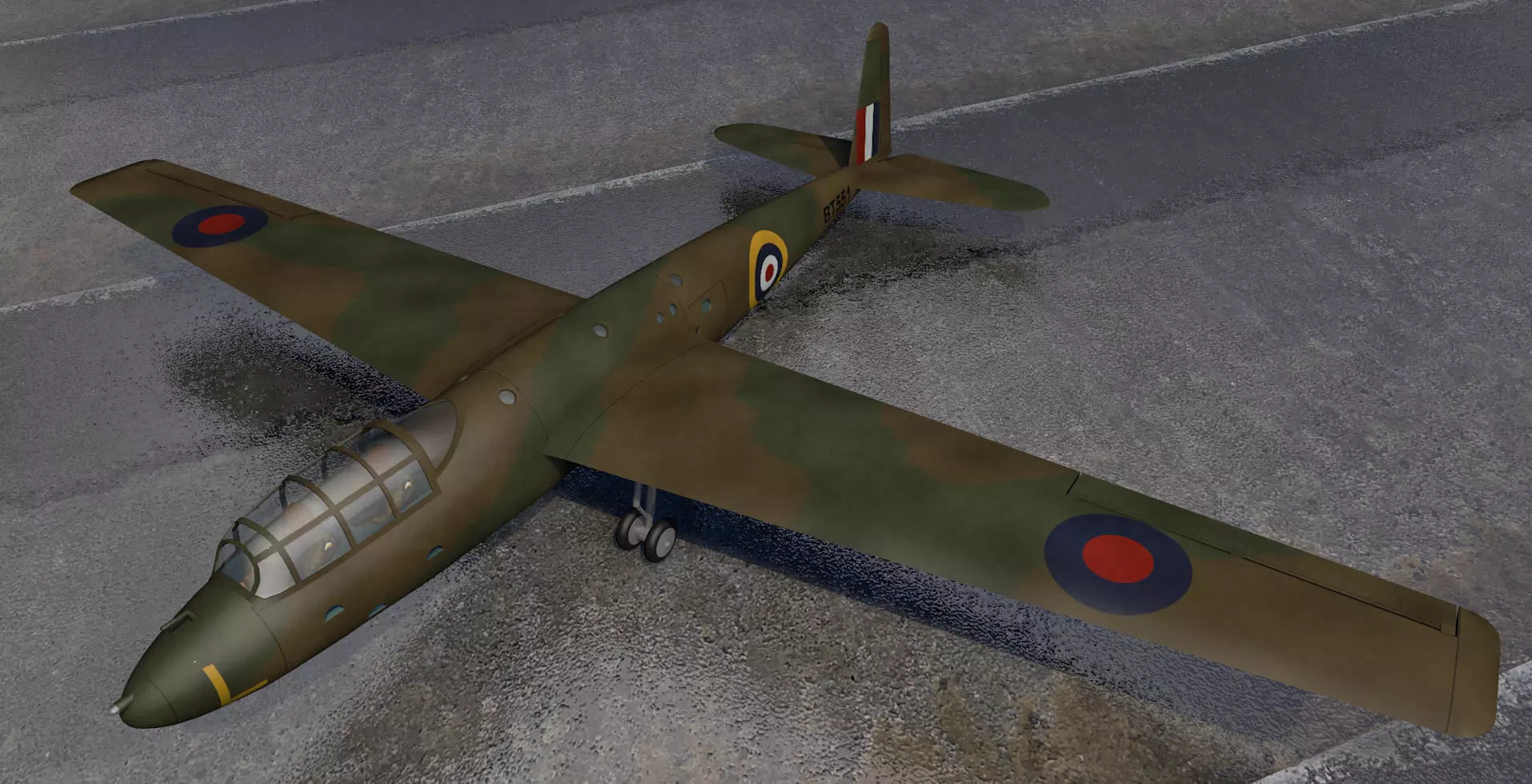 General Aircraft GAL-48 Hotspur 3D model