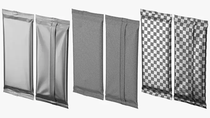 Snack Pack and Bar Foil Wrapper Mockup Set 3 5