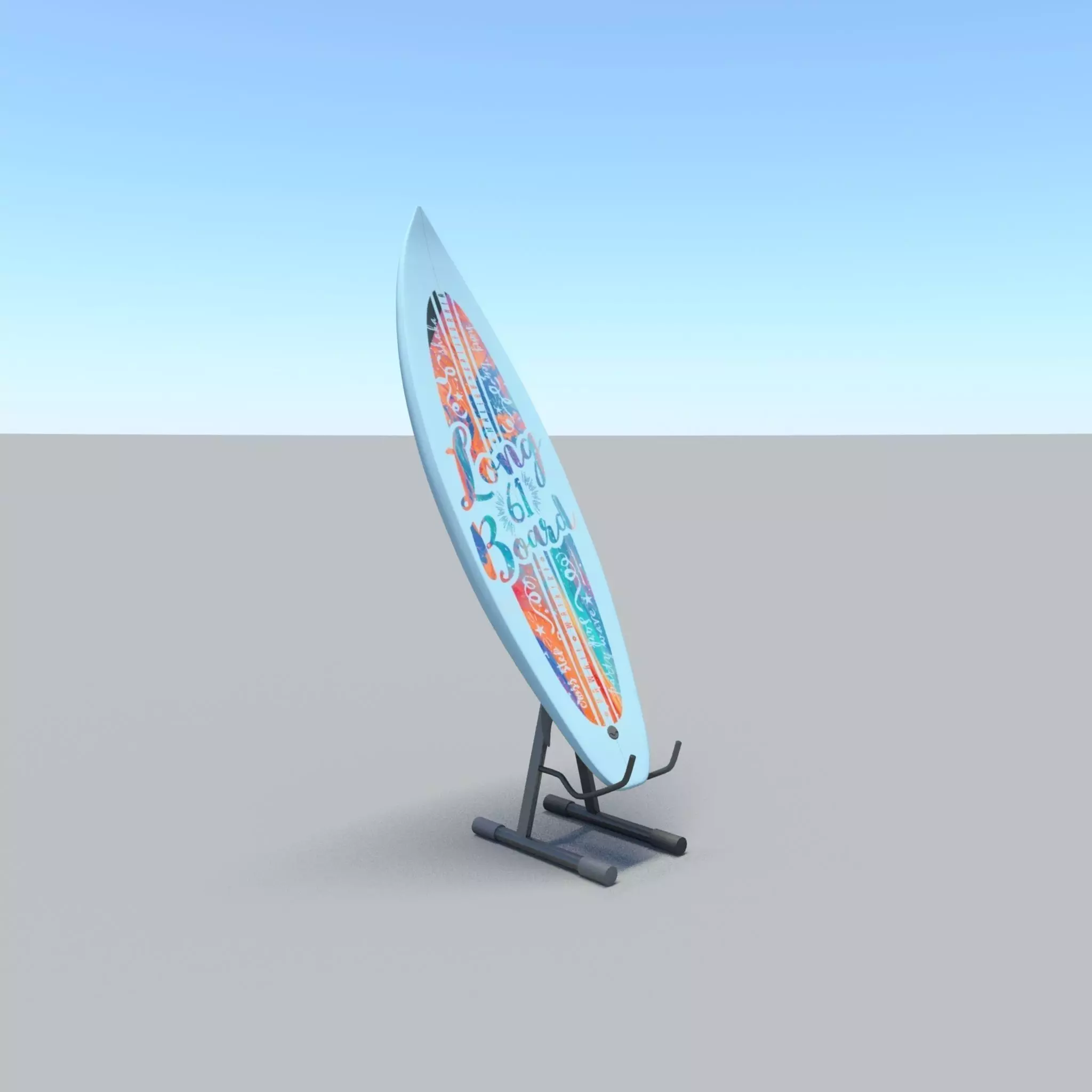surfboard V2 Low-poly 3D model
