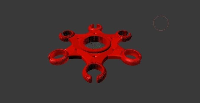 6 arm finger spinner Free 3D print model