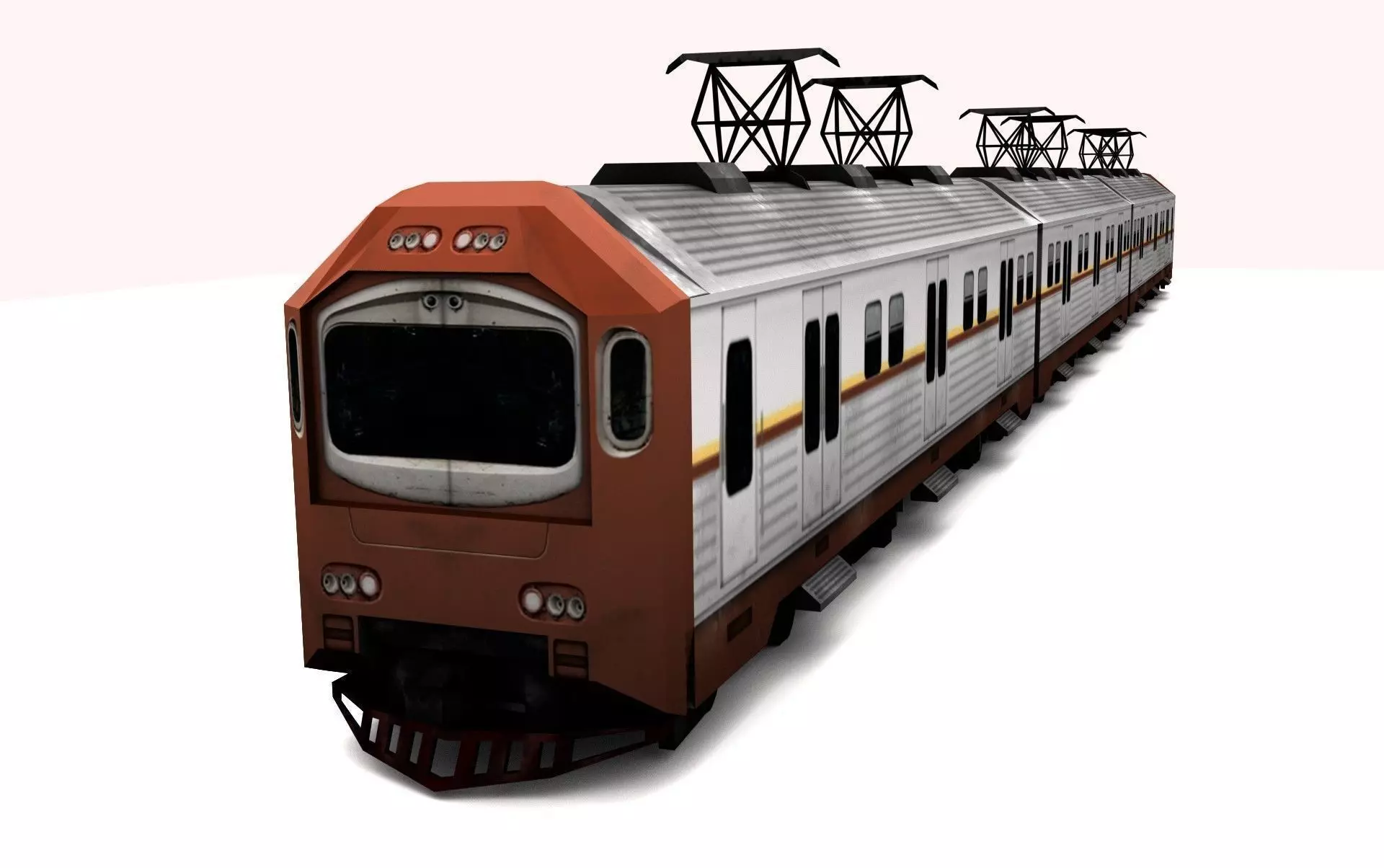 ELECTRIC TRAIN Free low-poly 3D model