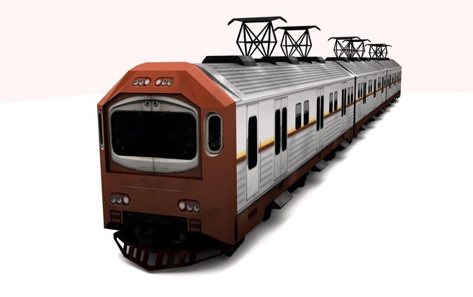 ELECTRIC TRAIN Free low-poly 3D model