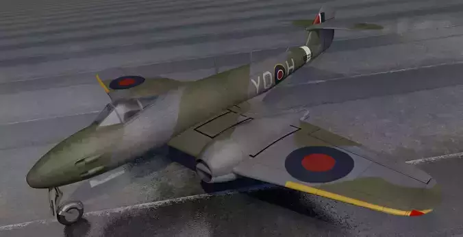 Gloster Meteor F3 3D model