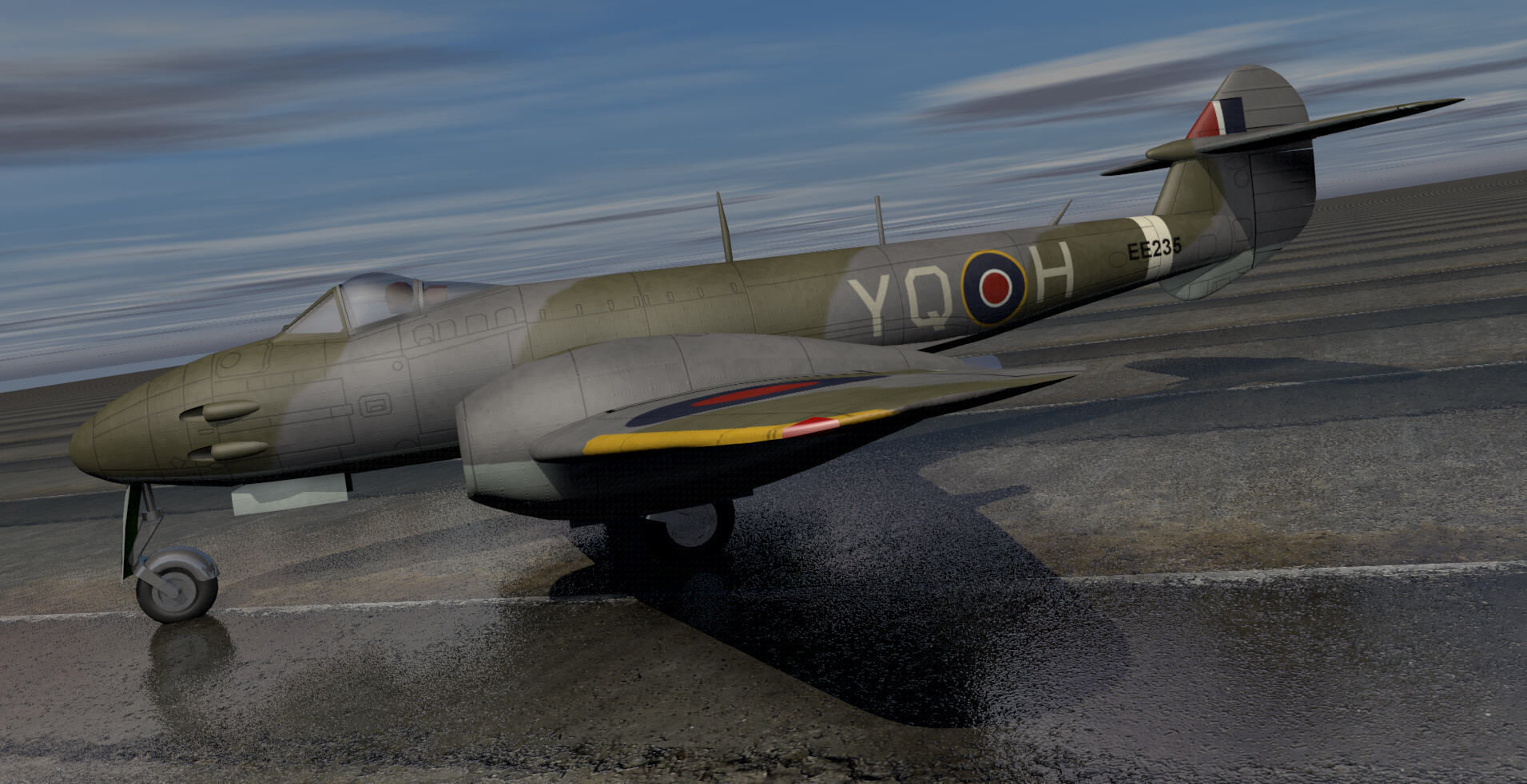 Gloster Meteor F3 3D model_2