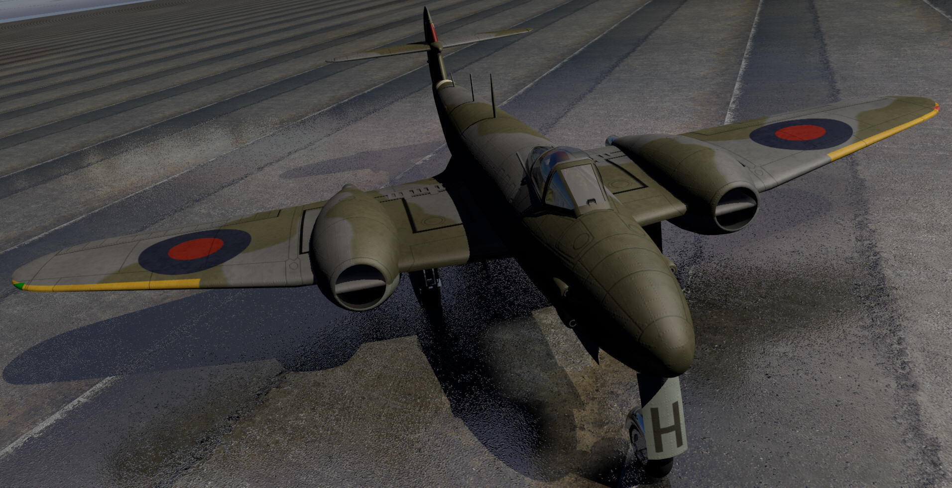 Gloster Meteor F3 3D model_6