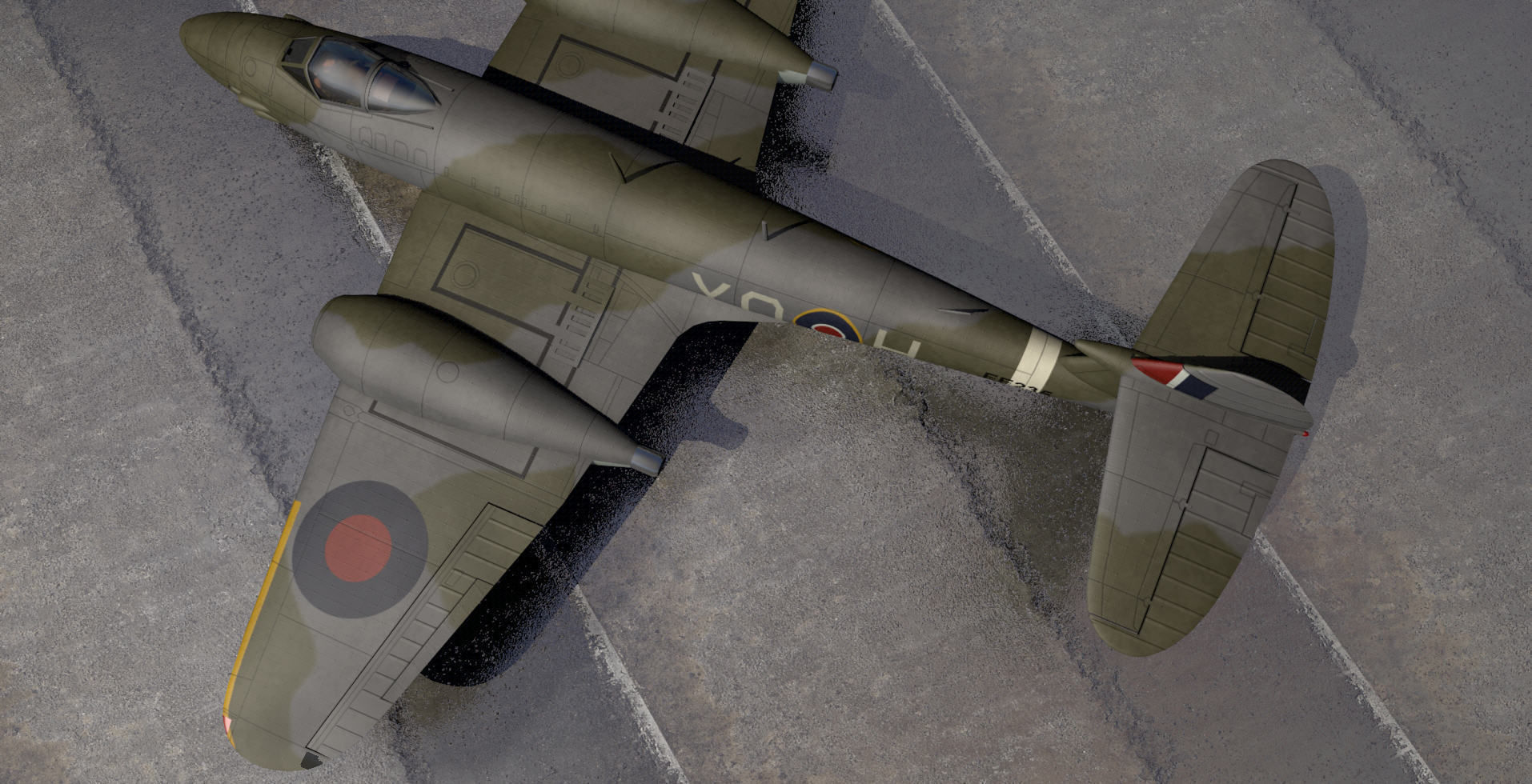 Gloster Meteor F3 3D model_4