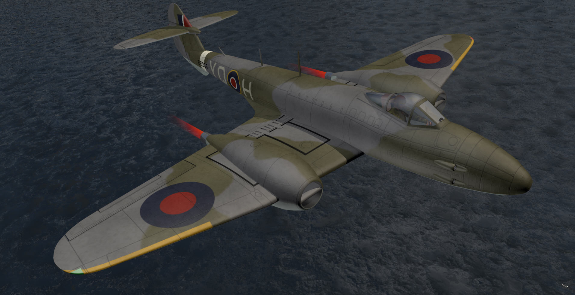 Gloster Meteor F3 3D model_7