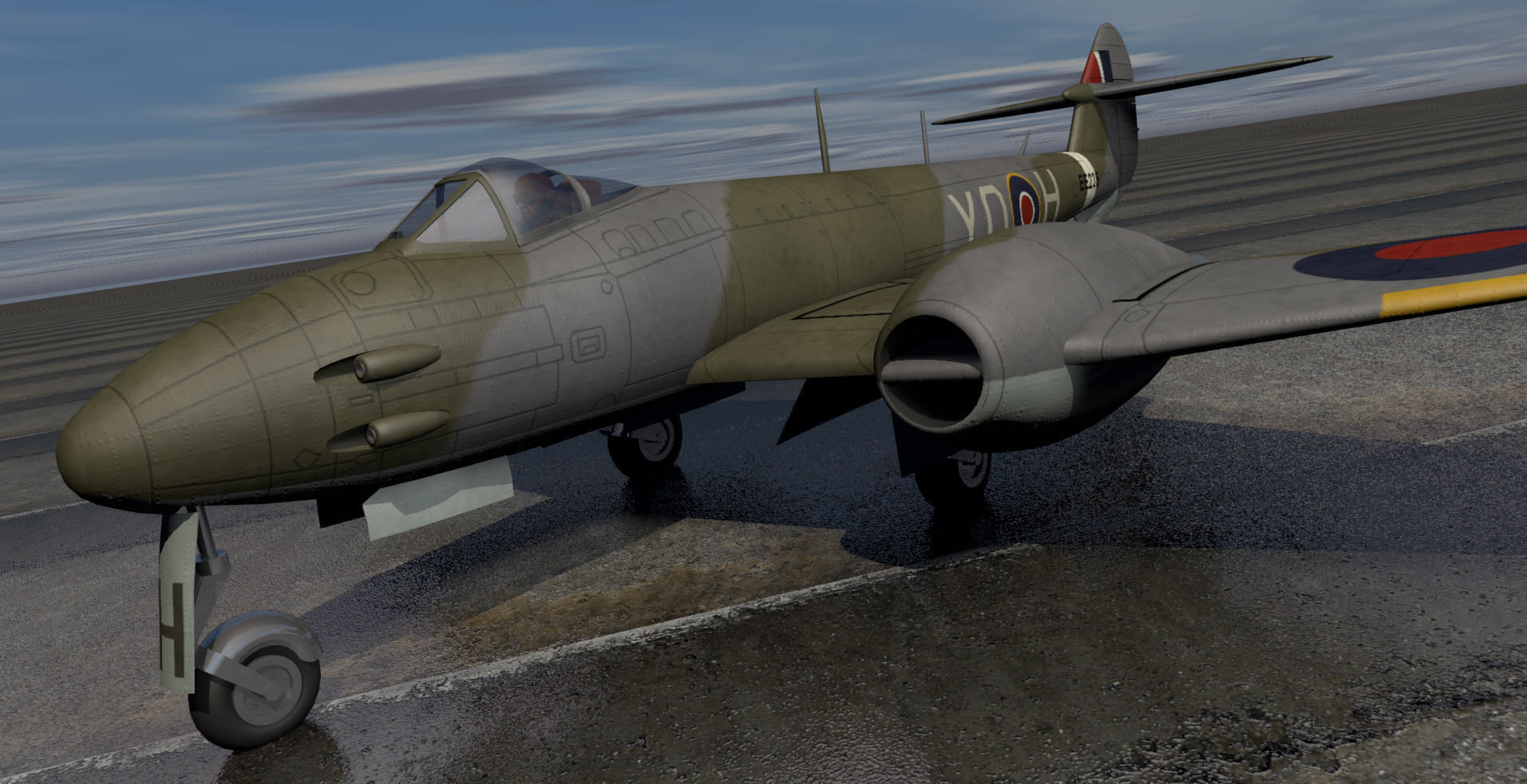 Gloster Meteor F3 3D model_3