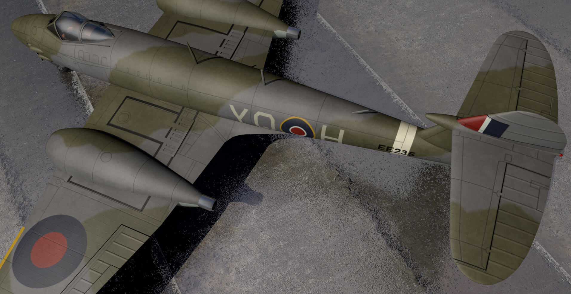 Gloster Meteor F3 3D model_11