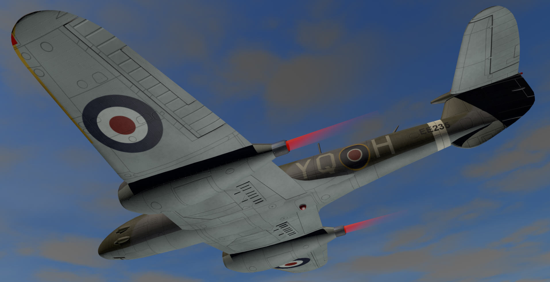 Gloster Meteor F3 3D model_8