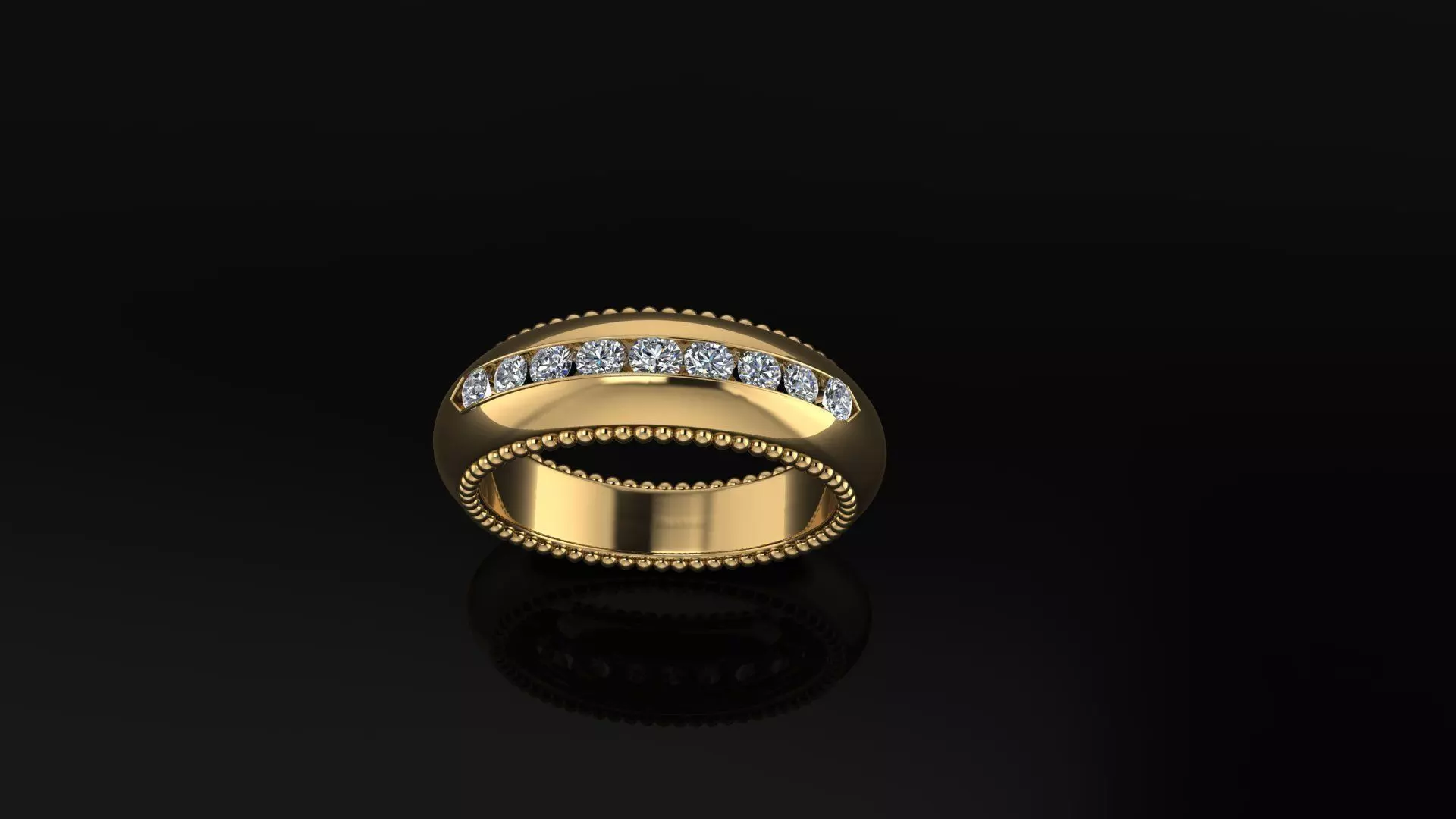 Wedding diamond ring 128 3D print model_0