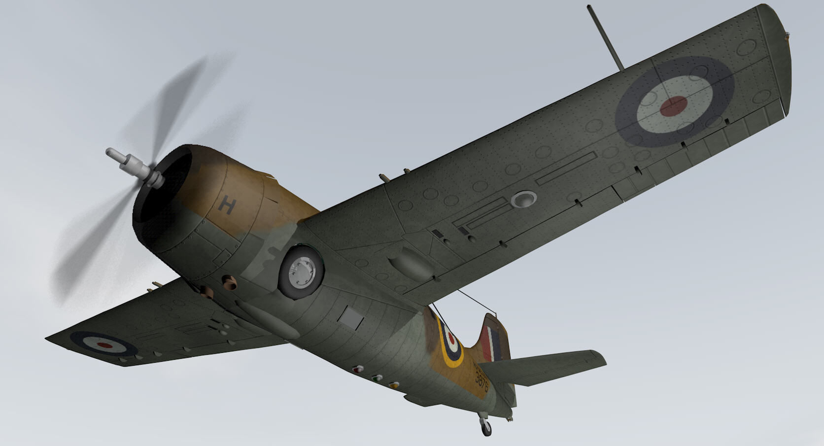Grumman Martlet Mk-2 - RN 3D model_8