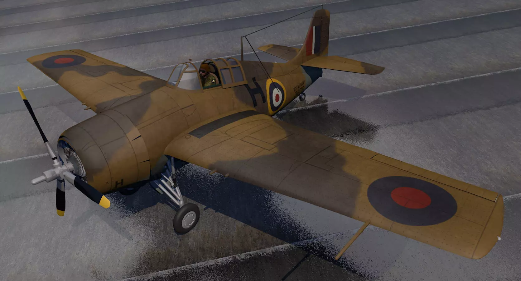 Grumman Martlet Mk-2 - RN 3D model_0