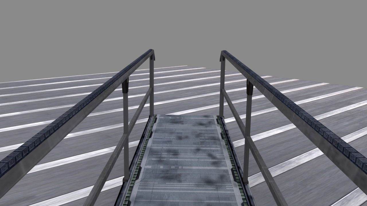 Bridge walkway Free low-poly 3D model_0