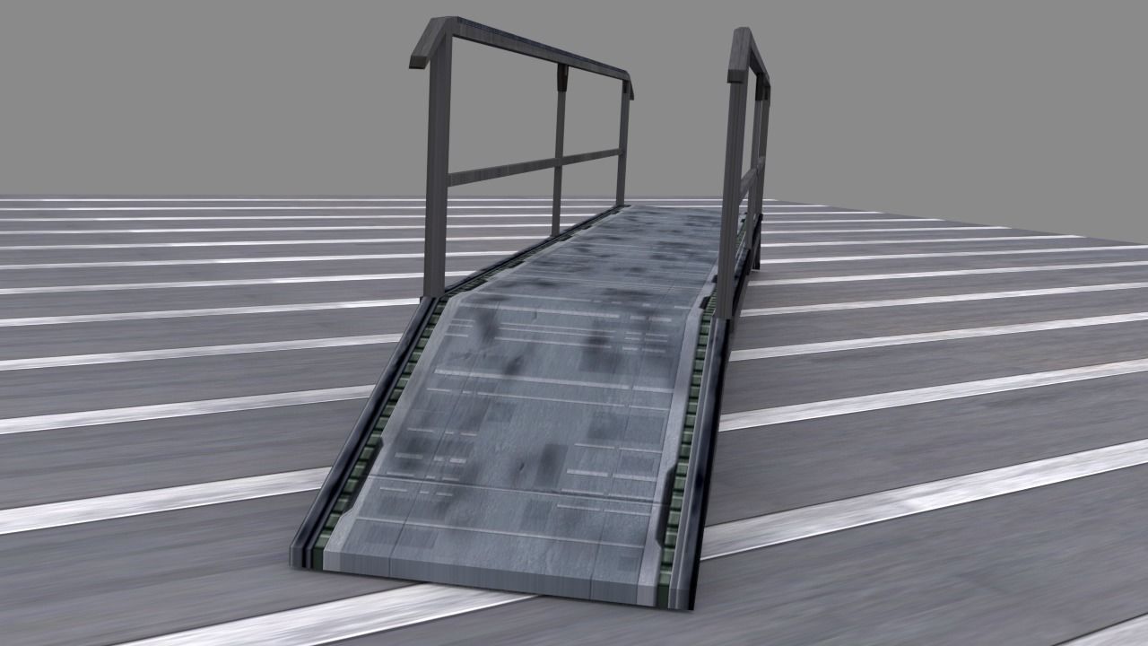 Bridge walkway Free low-poly 3D model_1