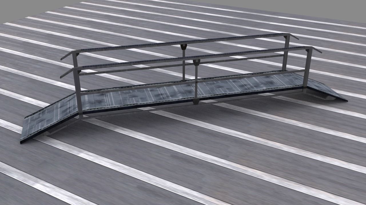 Bridge walkway Free low-poly 3D model_3