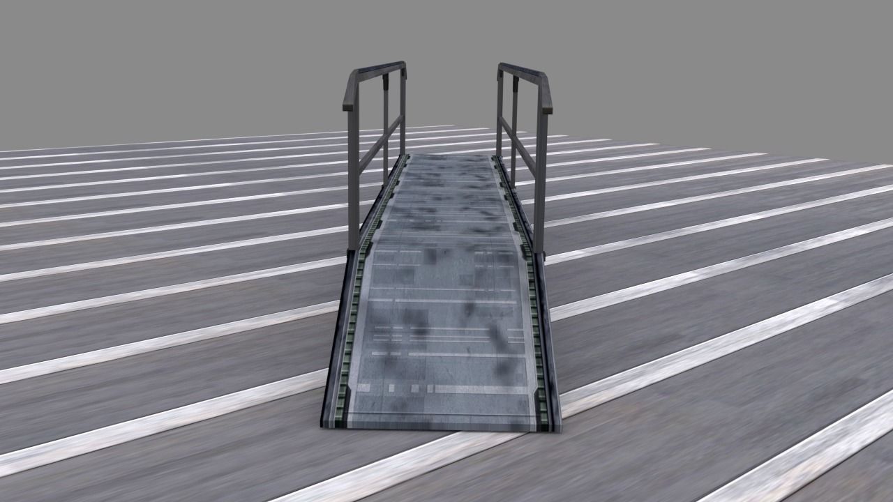 Bridge walkway Free low-poly 3D model_2