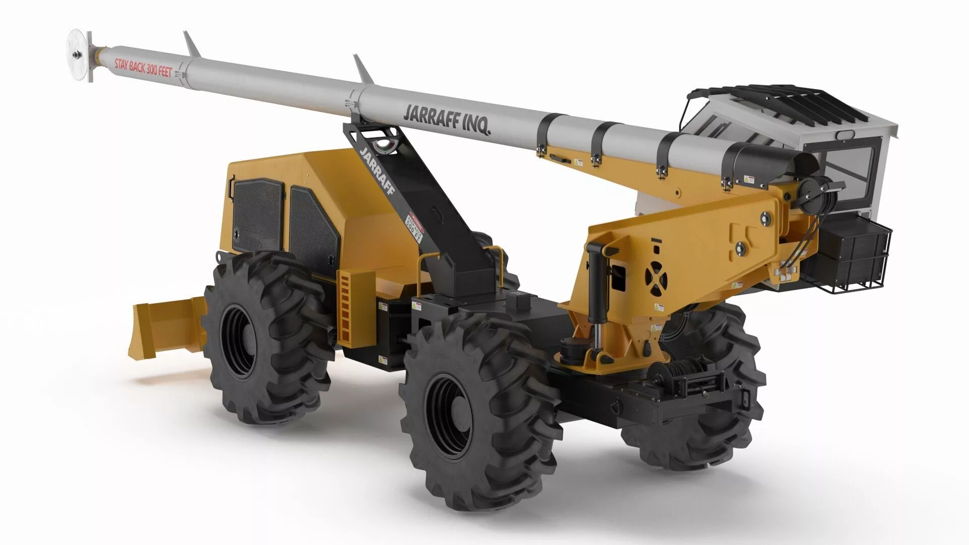 Jarraff Tree Maintenance Machine with Blade Rigged for Cinema 4D 3D model