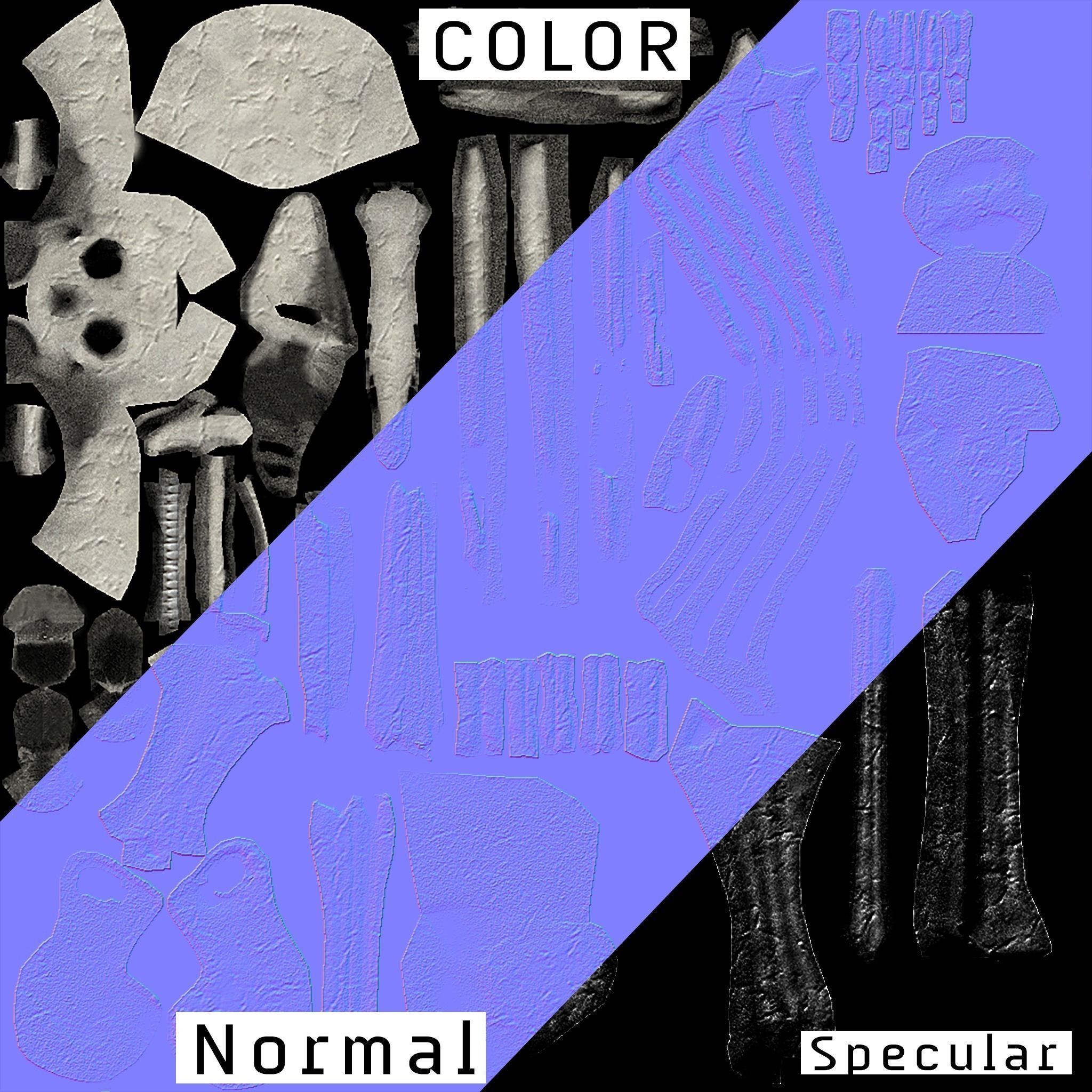 SKELETON Free low-poly 3D model_6