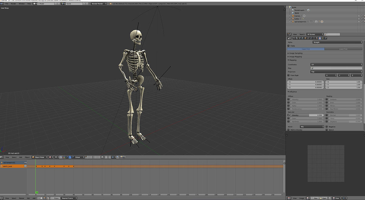 SKELETON Free low-poly 3D model_5