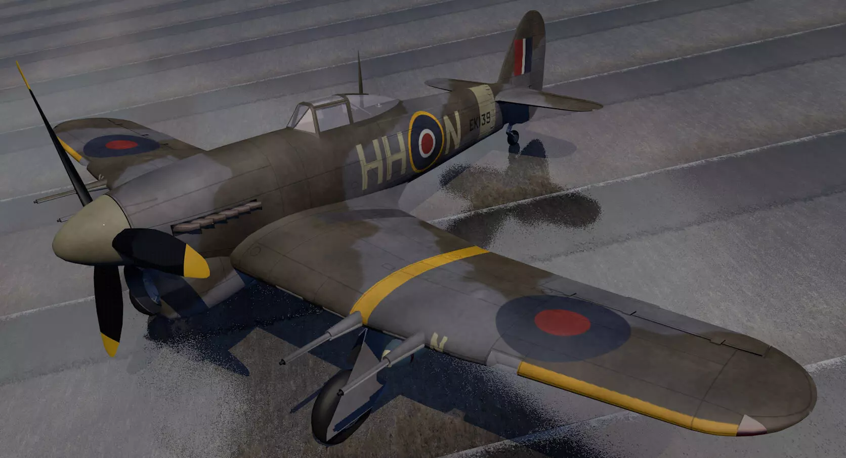 Hawker Typhoon Mk-1B early 3D model_0